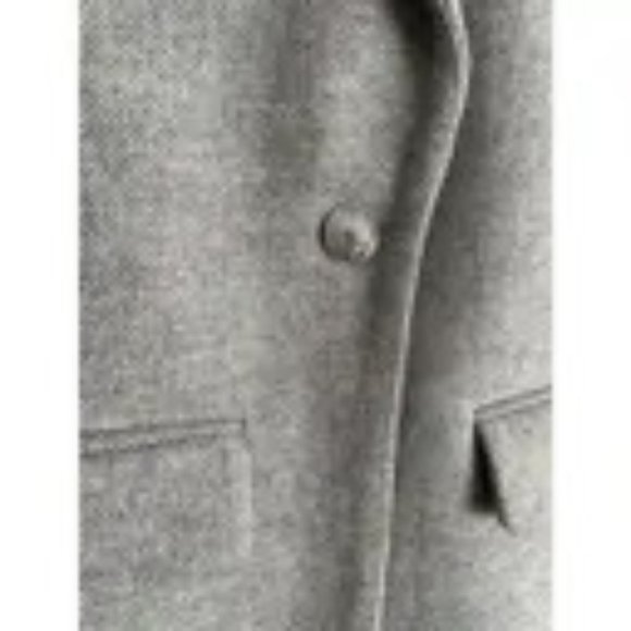 - Zadig & Voltaire Grey Chevron Coat - BUTTON ONLY - Picture 2 of 8